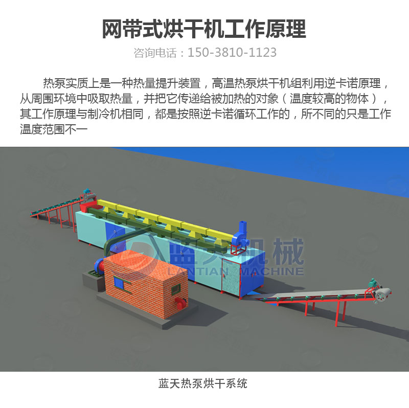 连翘网带式烘干机工作原理